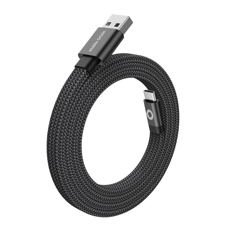 Mobile Origin Magnetic Flat Patented Cable USB-A to USB-C 1m - Black
