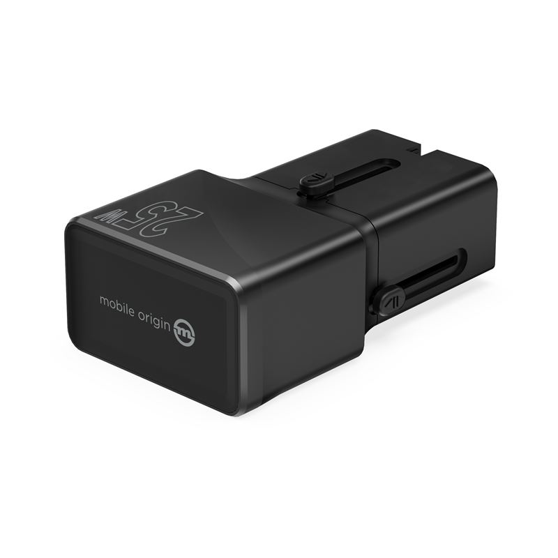 Mobile Origin 25W Travel Adapter (EU/US/UK/AU) - Black