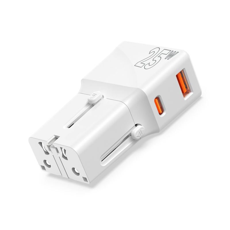 Mobile Origin 25W Travel Adapter (EU/US/UK/AU) - White