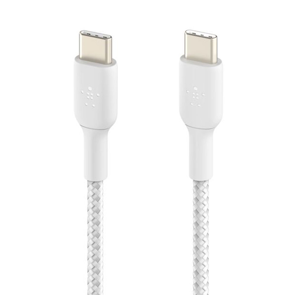 Belkin kábel Boost Charge Braided USB-C to USB-C 2m - White