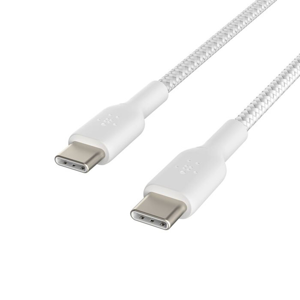 Belkin kábel Boost Charge Braided USB-C to USB-C 2m - White