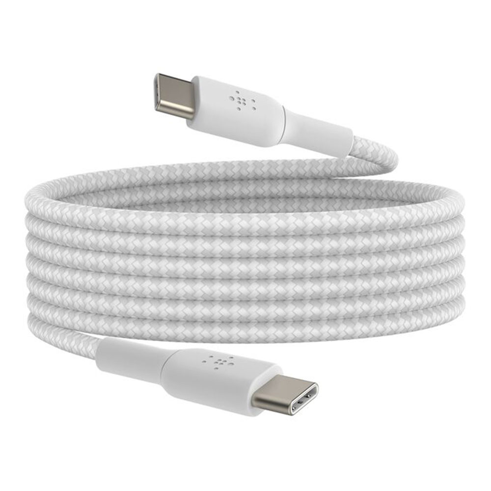 Belkin kábel Boost Charge Braided USB-C to USB-C 2m - White