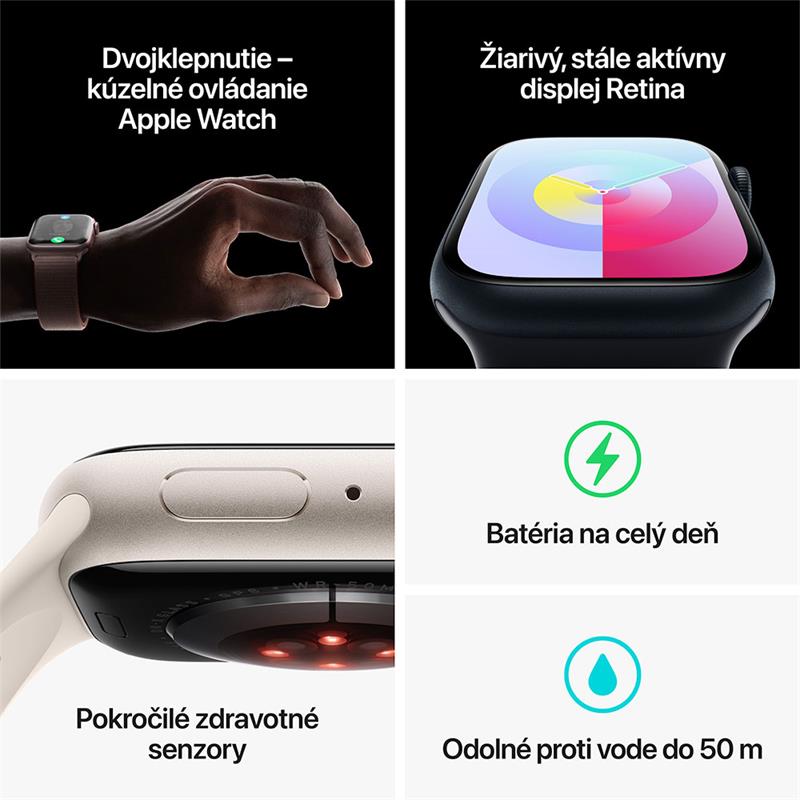 Apple Watch Series 9 GPS 41mm Temně inkoustový hliník *Třída C*