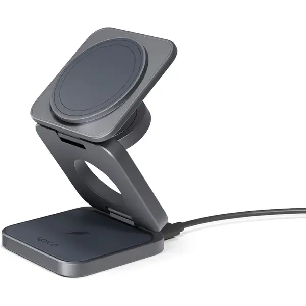 EPICO UltraBase Qi2 3in1 3in1 Fold Mag+ Wireless Charging Stand EF30 -space grey