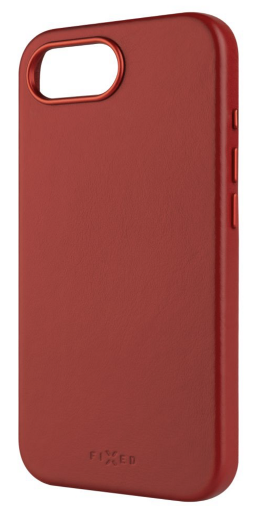 FIXED kožený kryt MagLeather s podporou MagSafe pro Apple iPhone 17e/16e, červený