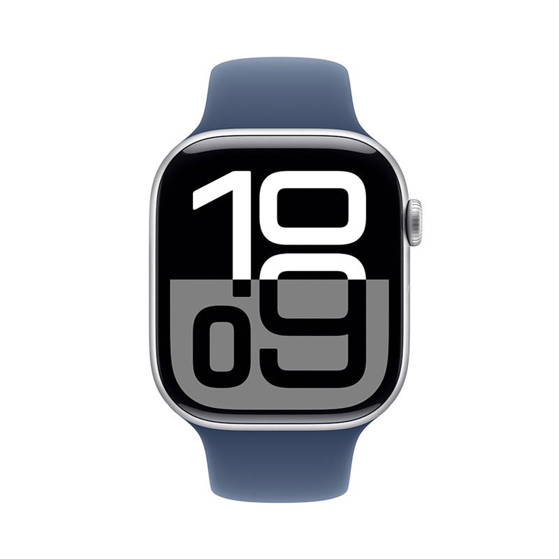 Apple Watch Series 10 GPS 42mm Silver Aluminium Case with Denim Sport Band - S/M *Aktivovaný*
