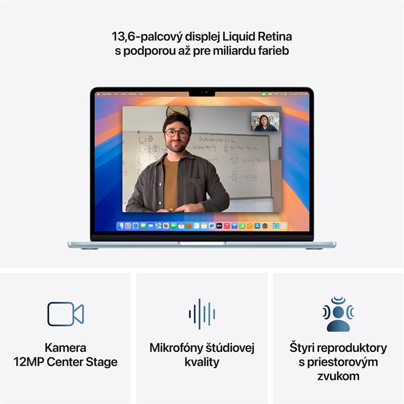 CTO MacBook Air 13" Apple M4 10C CPU 10C GPU 16GB 1TB Nebeský modrý SK