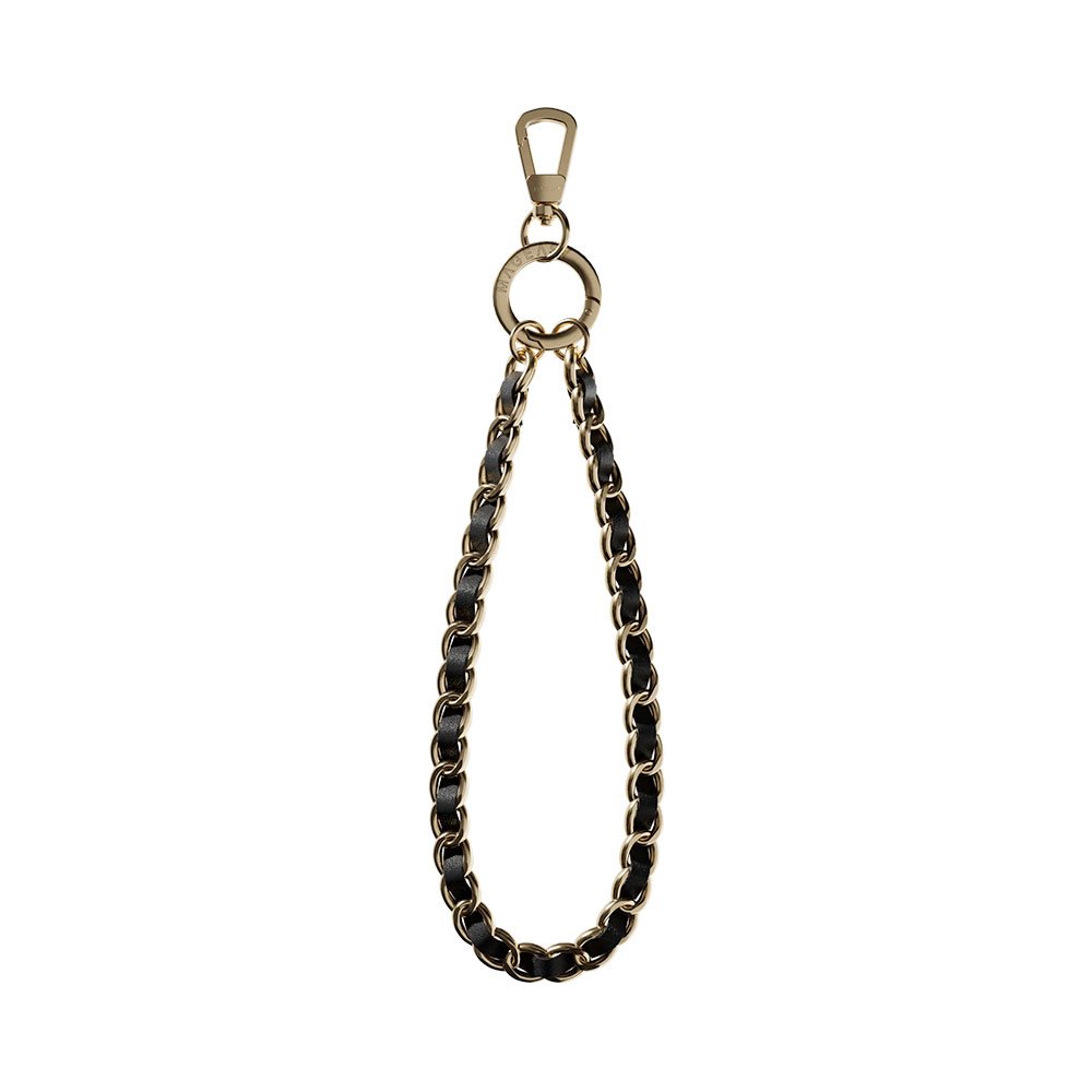 SwitchEasy 9mm Chic Chain Wrist Strap + Strap Card - Black/Matte Gold