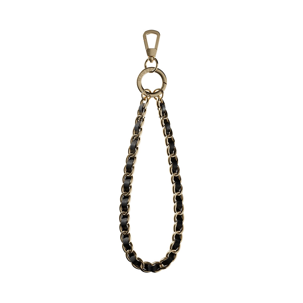 SwitchEasy 9mm Chic Chain Wrist Strap + Strap Card - Black/Matte Gold