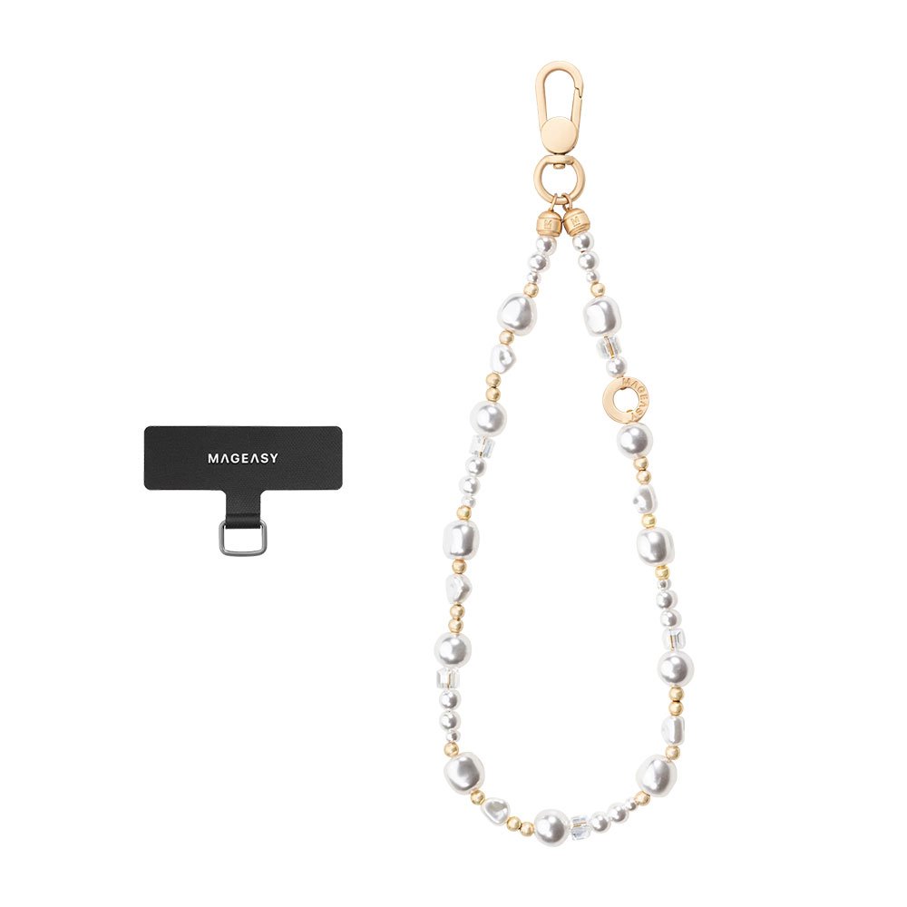 SwitchEasy Pearl Wrist Strap + Strap Card - White Pearl