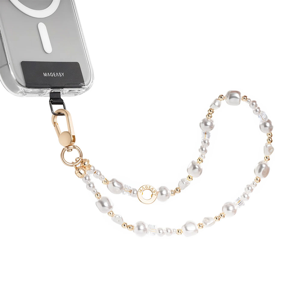 SwitchEasy Pearl Wrist Strap + Strap Card - White Pearl