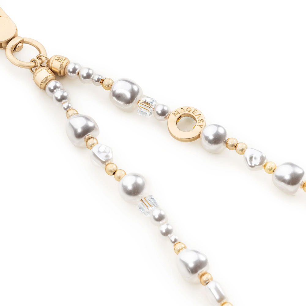 SwitchEasy Pearl Wrist Strap + Strap Card - White Pearl