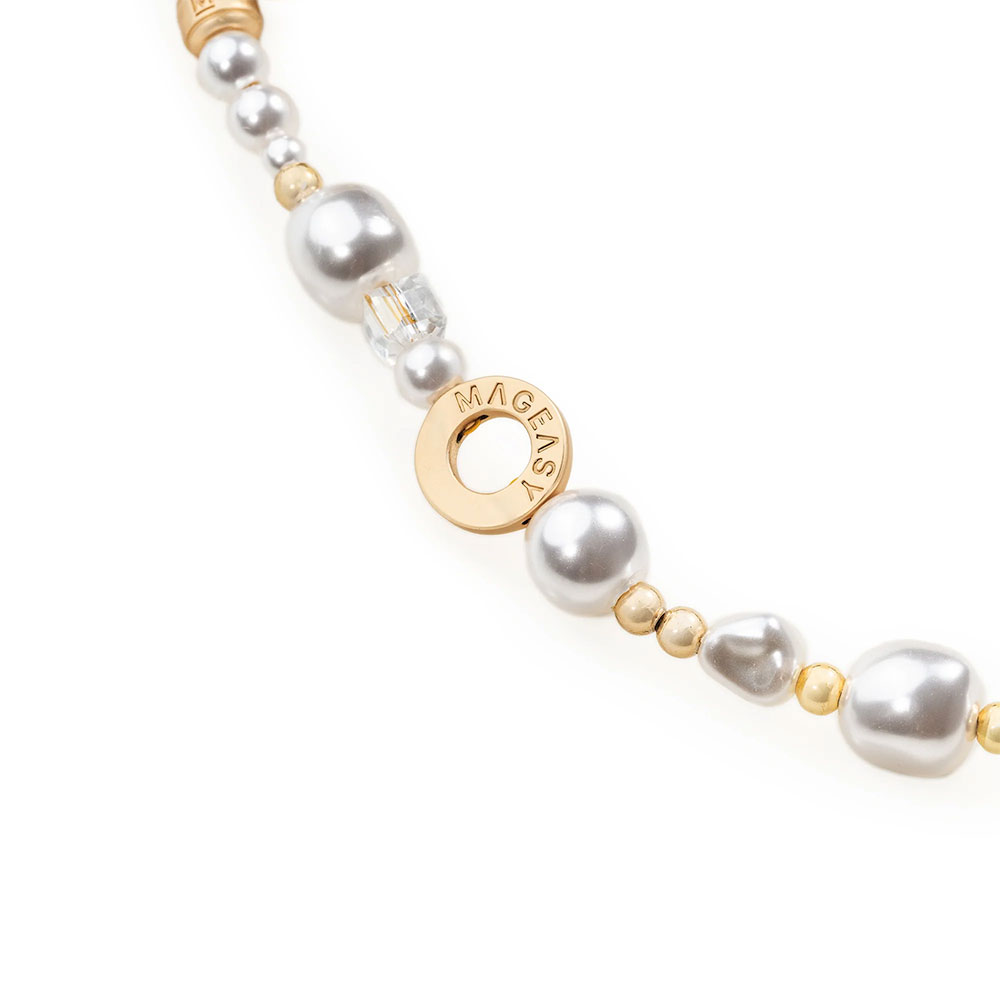 SwitchEasy Pearl Wrist Strap + Strap Card - White Pearl