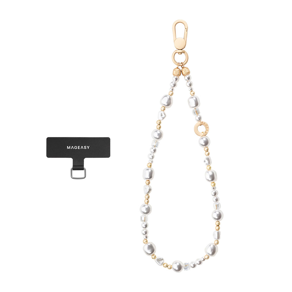 SwitchEasy Pearl Wrist Strap + Strap Card - White Pearl