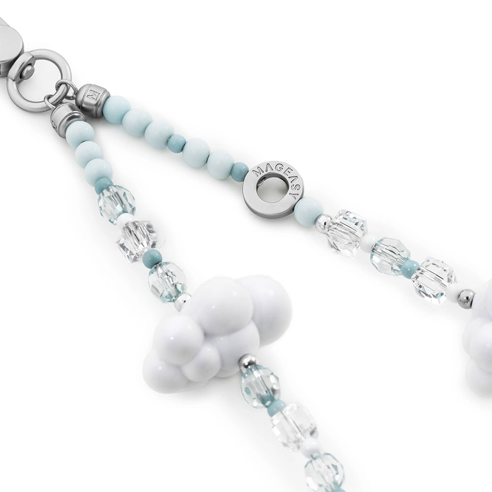 SwitchEasy Beaded Wrist Strap + Strap Card - Cloud Mist