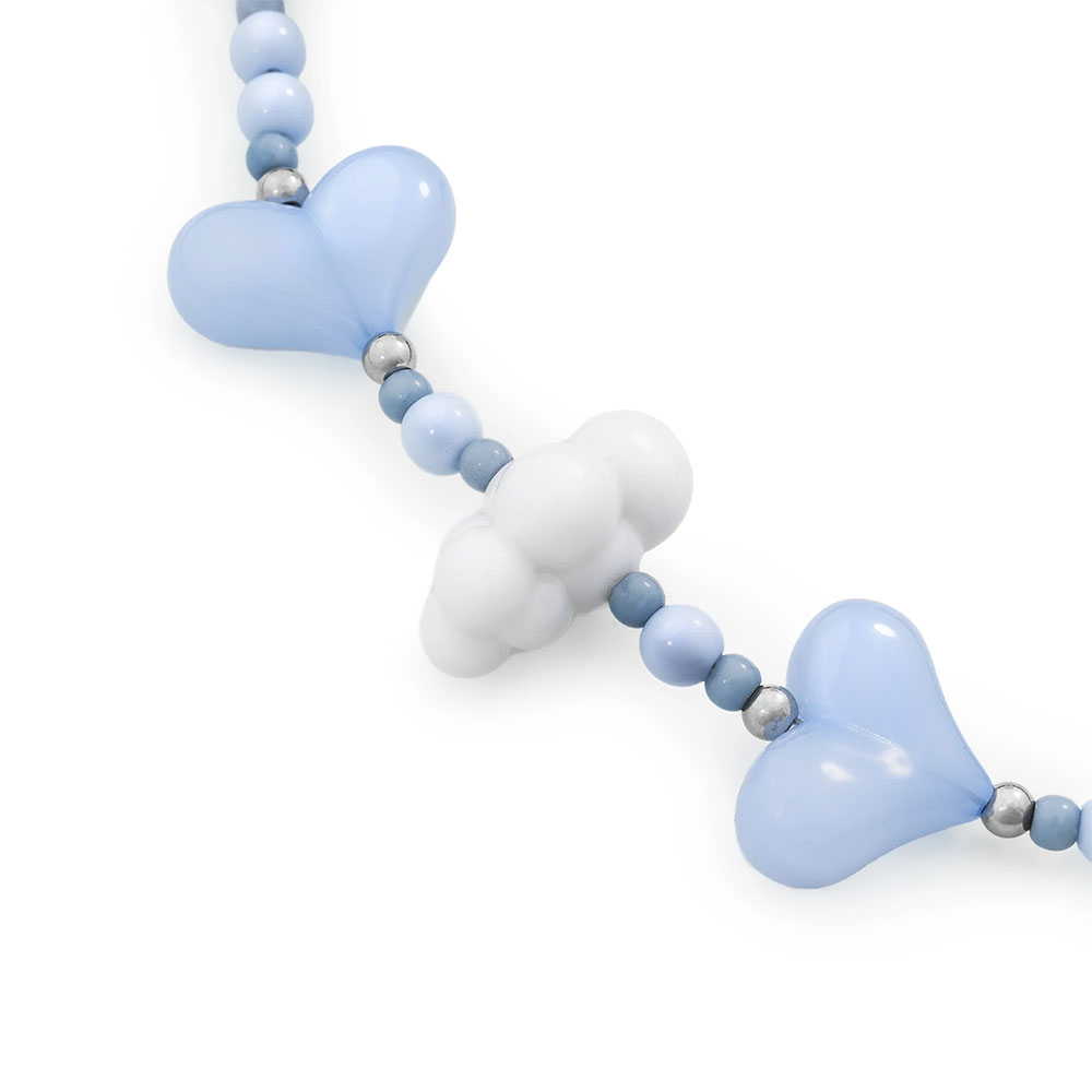 SwitchEasy Beaded Wrist Strap + Strap Card - Heart Fluff