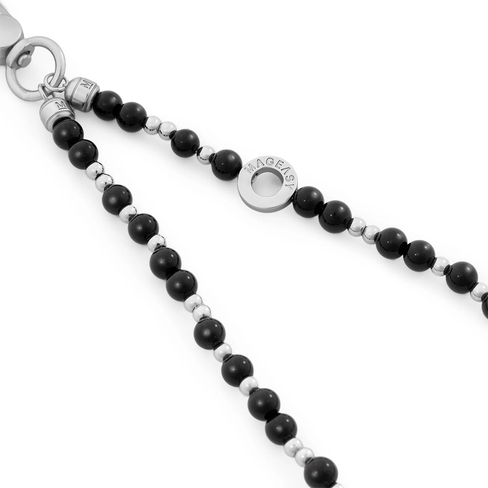 SwitchEasy Beaded Wrist Strap + Strap Card - Onyx Bloom