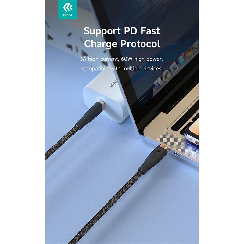 Devia kábel USB-C to USB-C Star Series Cable 1.5m - White