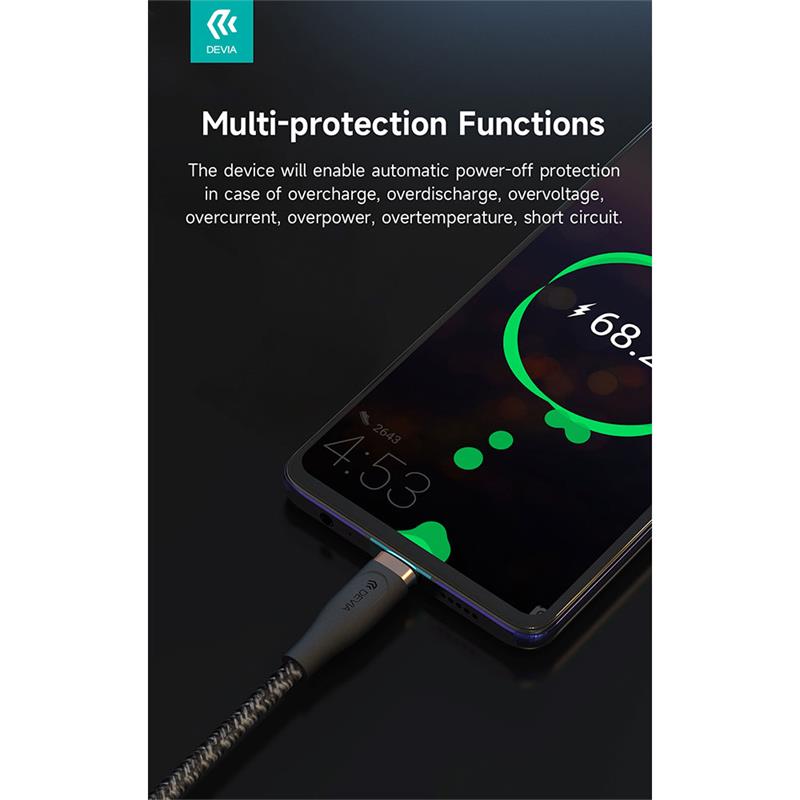 Devia kábel USB-C to USB-C Star Series Cable 1.5m - White