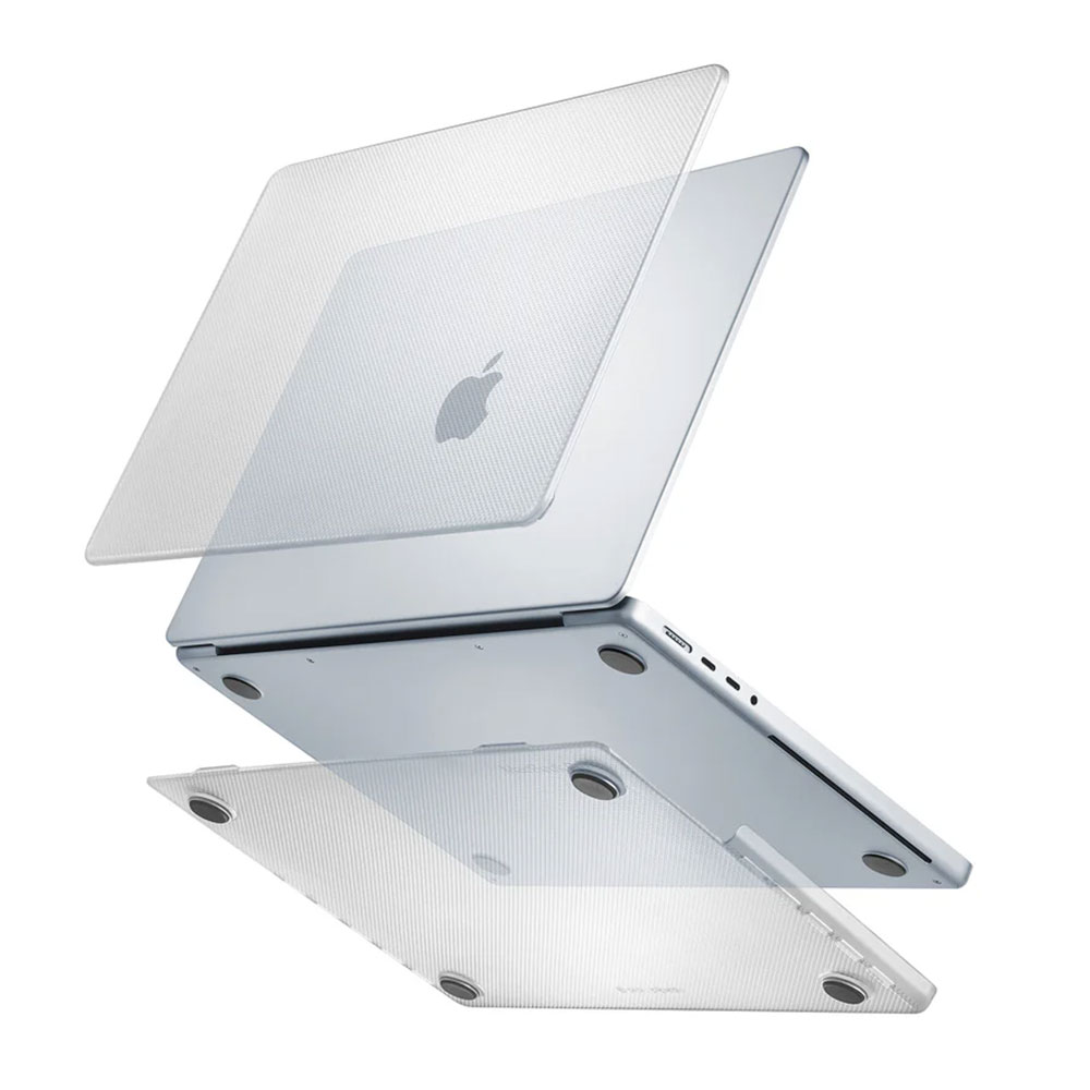 Pipetto kryt Hardshell Dots Case pre Macbook Pro 14" M1/M2//M3/M4 - Frosted  Clear