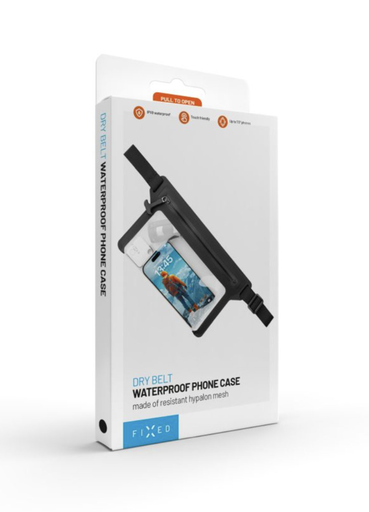 FIXED voděodolné pouzdro Dry Belt z hypalonu s certifikací IPX8, černé