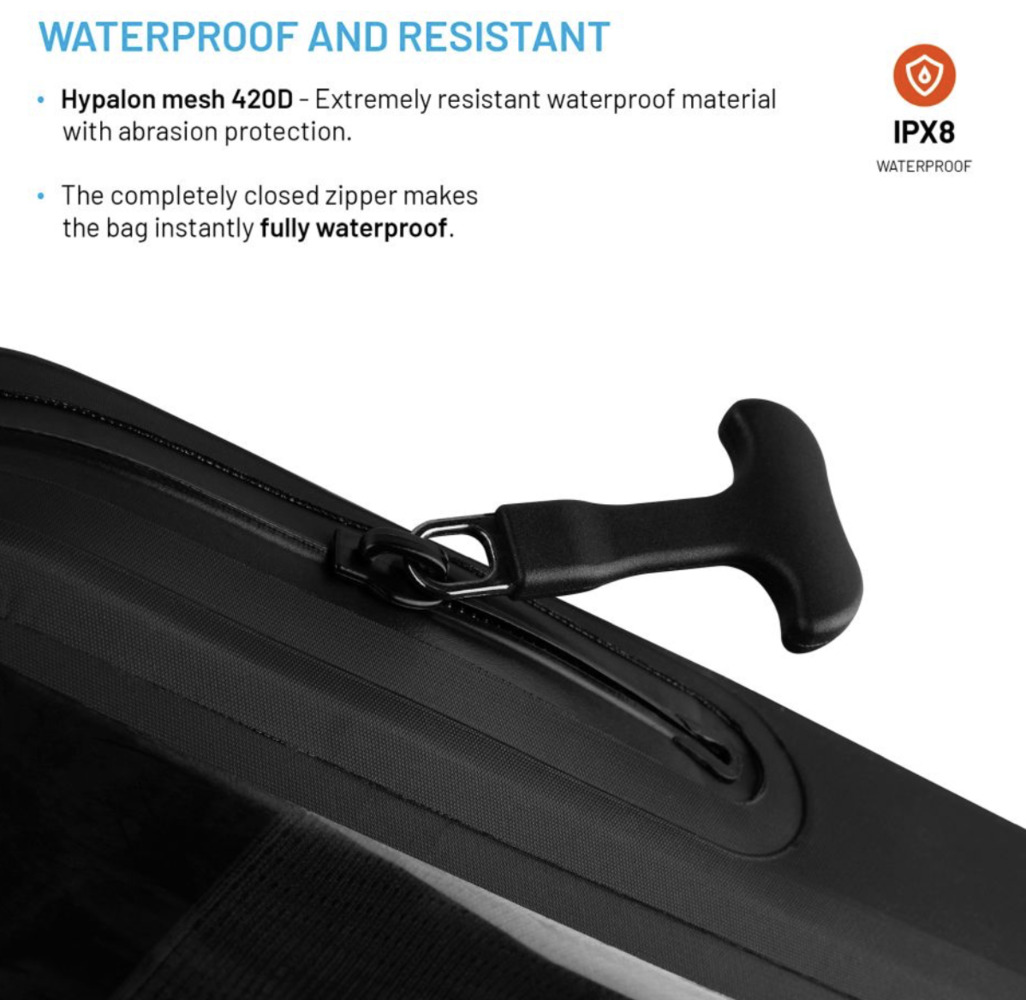 FIXED voděodolné pouzdro Dry Case z hypalonu s certifikací IPX8, černé