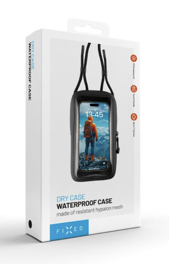 FIXED voděodolné pouzdro Dry Case z hypalonu s certifikací IPX8, černé