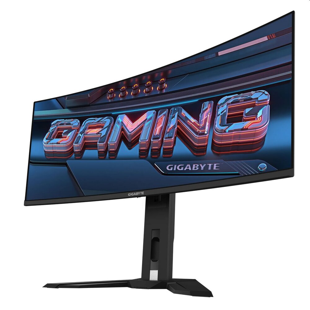 GIGABYTE LCD MO34WQC GAMING Monitor 34" WQHD 3440x1440, OLED 1800R, 175Hz, 2xHDMI, DP, USB-C PD, USB HUB, Speakers
