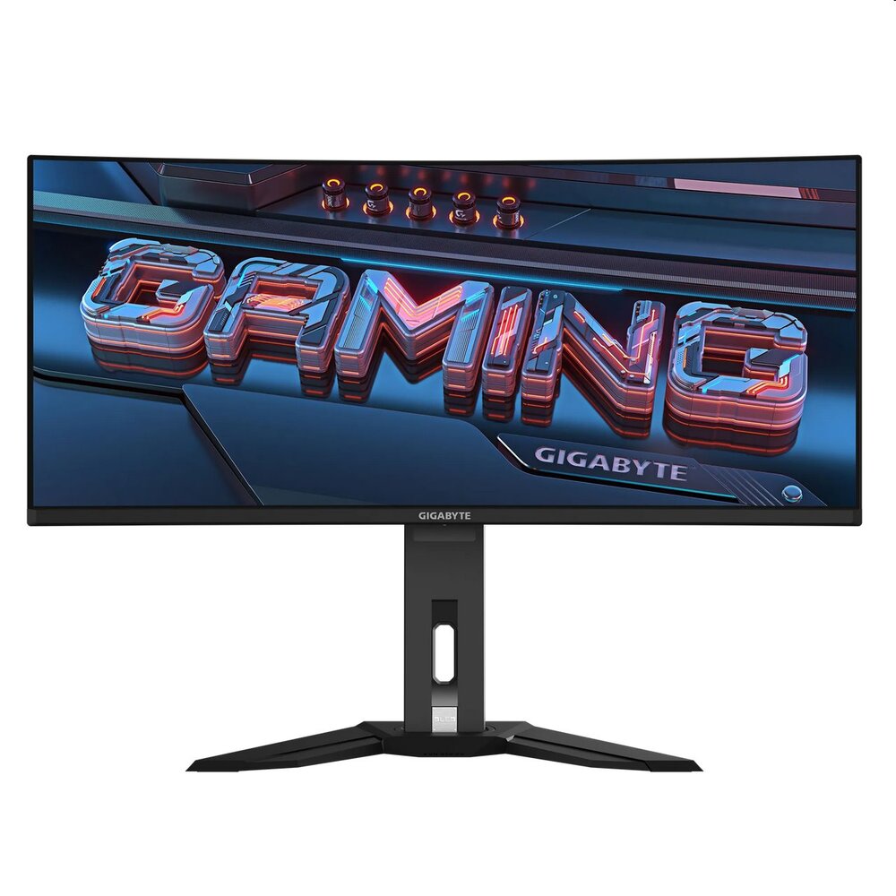 GIGABYTE LCD MO34WQC2 GAMING Monitor 34" WQHD 3440x1440, OLED 1800R, 240Hz, 2xHDMI, DP, USB-C PD, USB HUB, Speakers