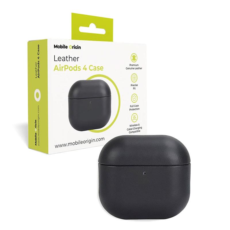Mobile Origin puzdro Leather case pre Airpods 4 - Black