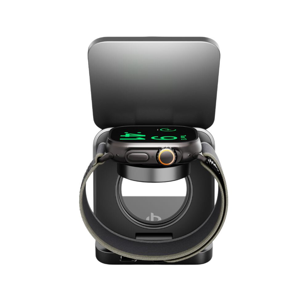 Cubenest Qi2 3v1 Skladacia bezdrôtová nabíjačka SQ312 Pro - čierny titan