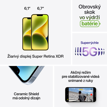 iPhone 14 256 GB Žlutý *Třída A*