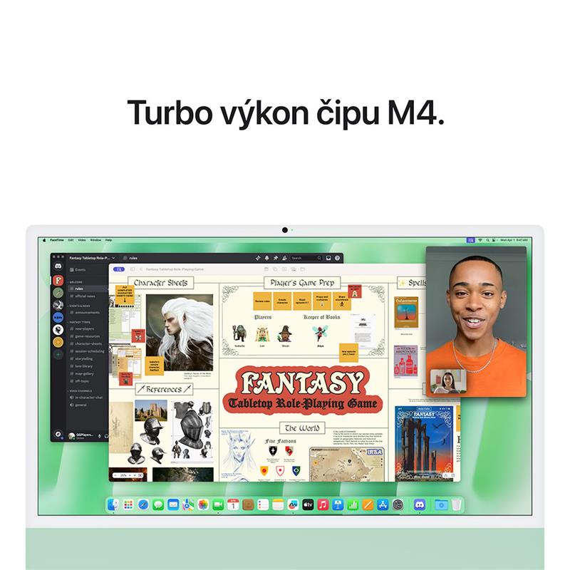 CTO iMac 24" 4.5K Apple M4 10C CPU 10C GPU 32GB 1TB Zelený NUM SK