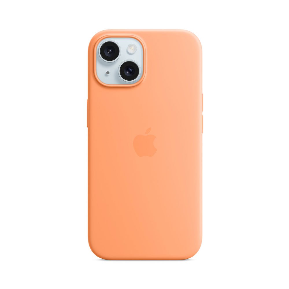 iPhone 15 Silicone Case with MagSafe - Orange Sorbet *Rozbalený*