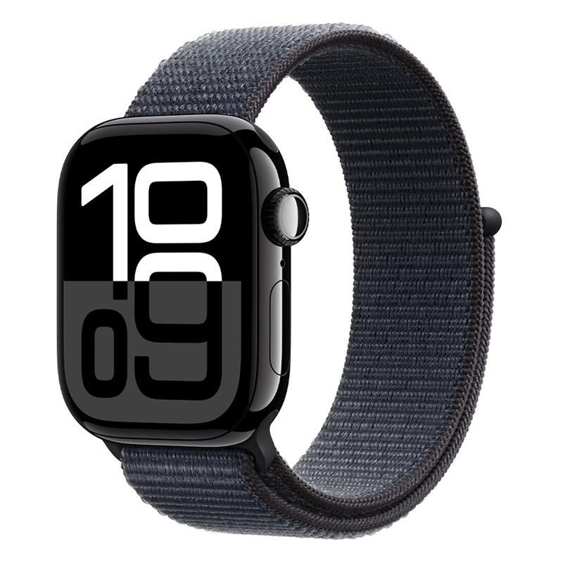 Apple Watch Series 10 GPS + Cellular 46mm Jet Black Hliníkové pouzdro s inkoustovou sportovní smyčkou *aktivováno *