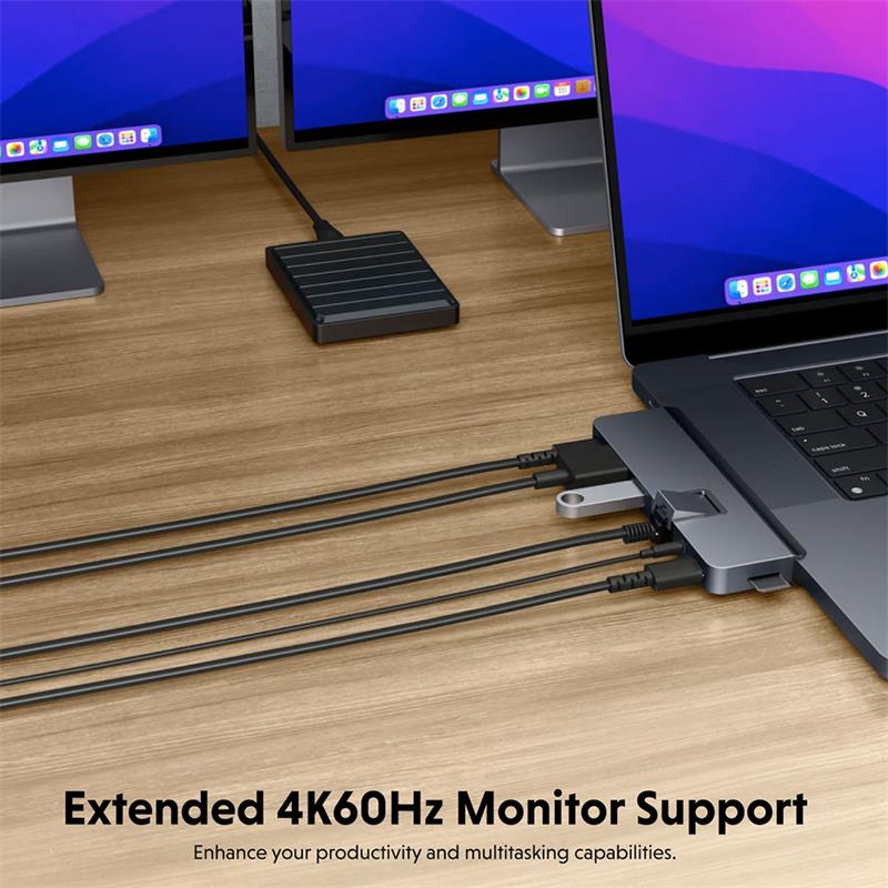 Hyper USB-C Hub HyperDrive Duo Pro 7-in-2 - Midnight Blue