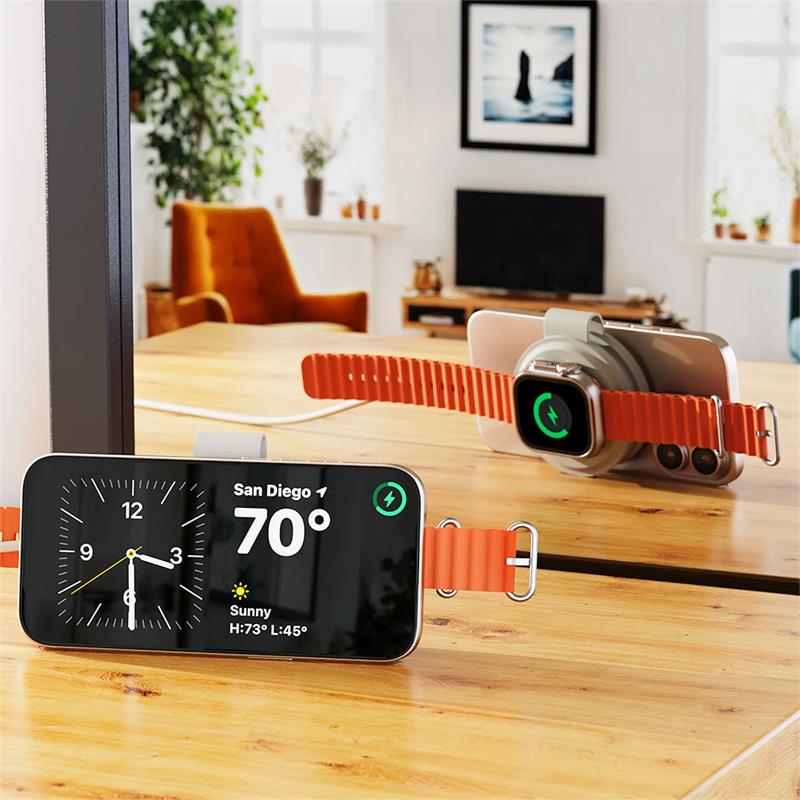 Satechi Qi2 OntheGo 2-in-1 Wireless Charger - Sand