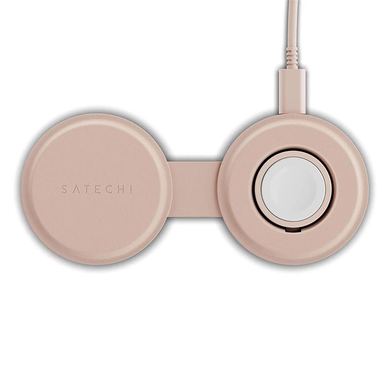 Satechi Qi2 OntheGo 2-in-1 Wireless Charger - Desert Rose