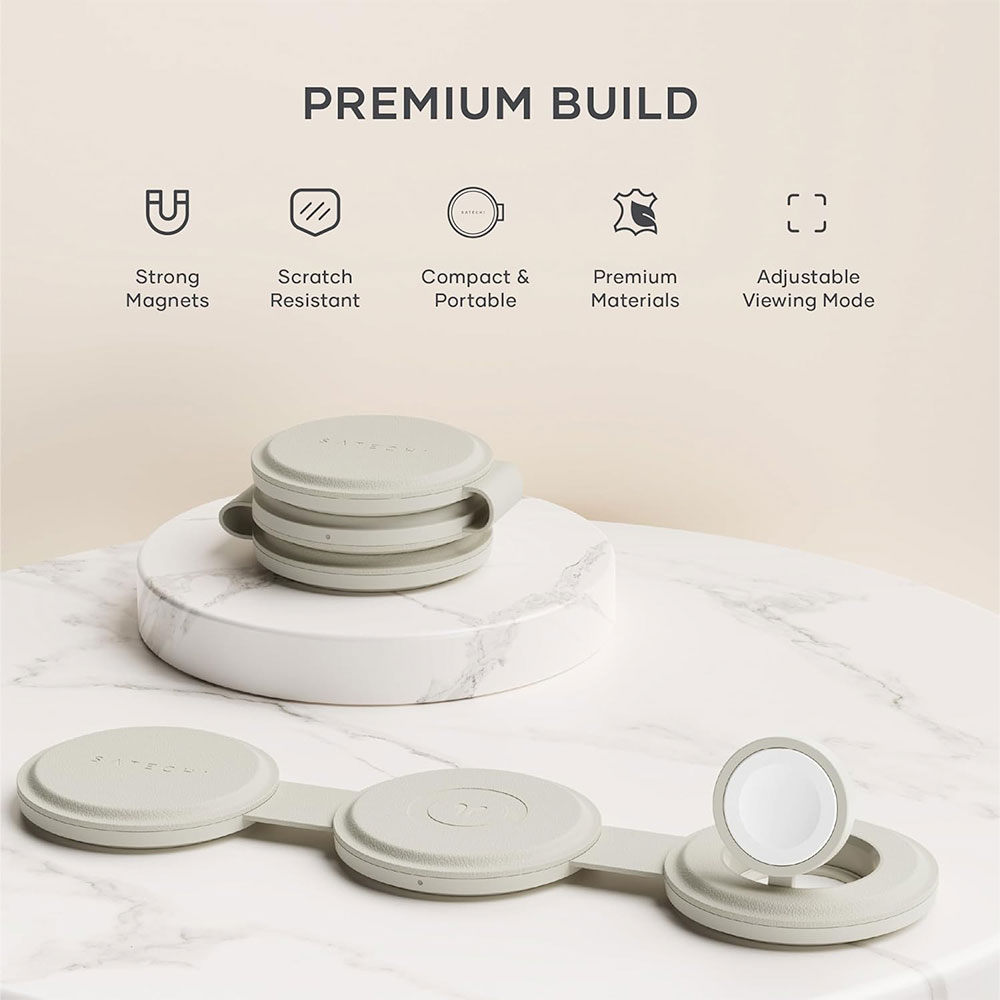 Satechi Qi2 OntheGo 3-in-1 Wireless Charger - Sand