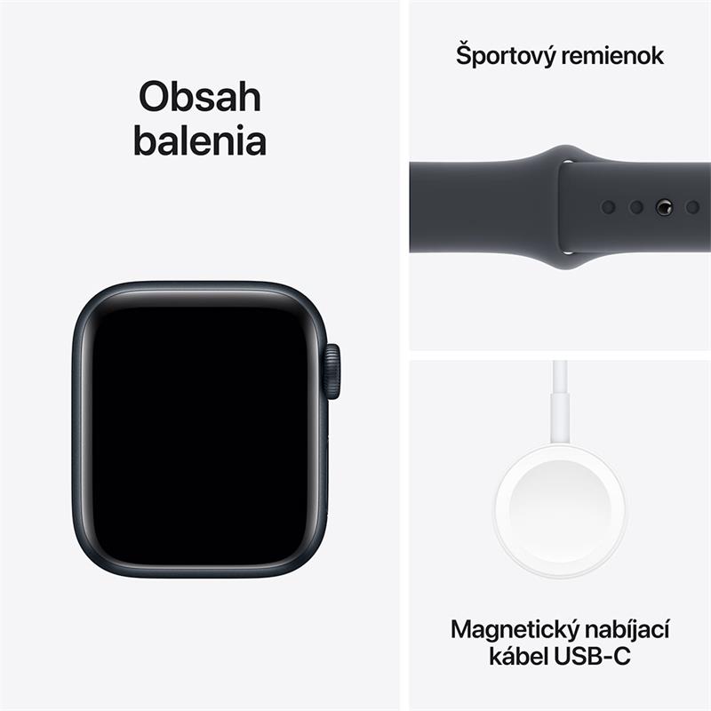 Apple Watch SE GPS 44mm Midnight Aluminium Case with Midnight Sport Band - S/M *Rozbalený*