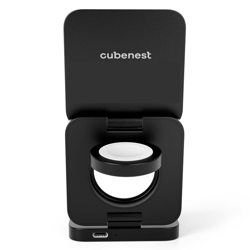 Cubenest 3v1 Skládací bezdrátová nabíječka S312 Pro - černá *Rozbaleno*