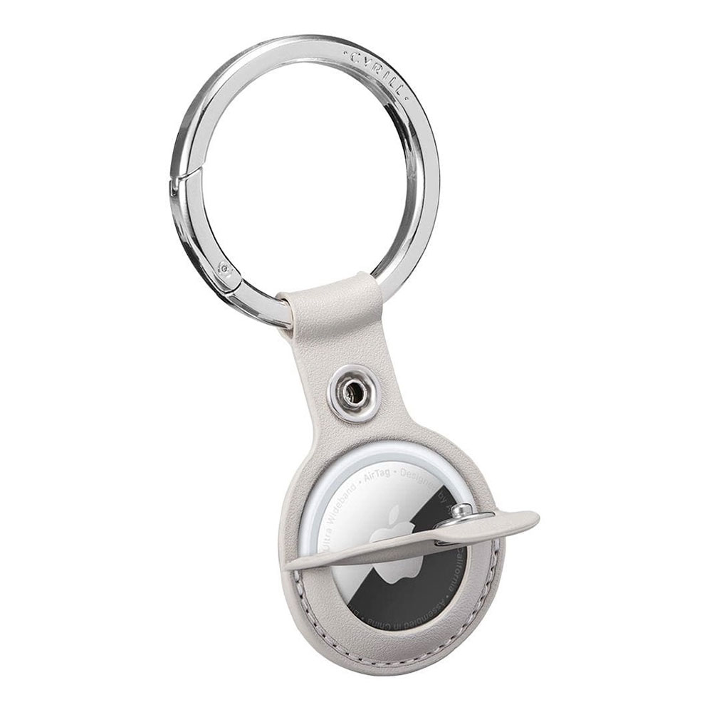 Spigen kryt Cyrill Basic Leather pre AirTag - Stone