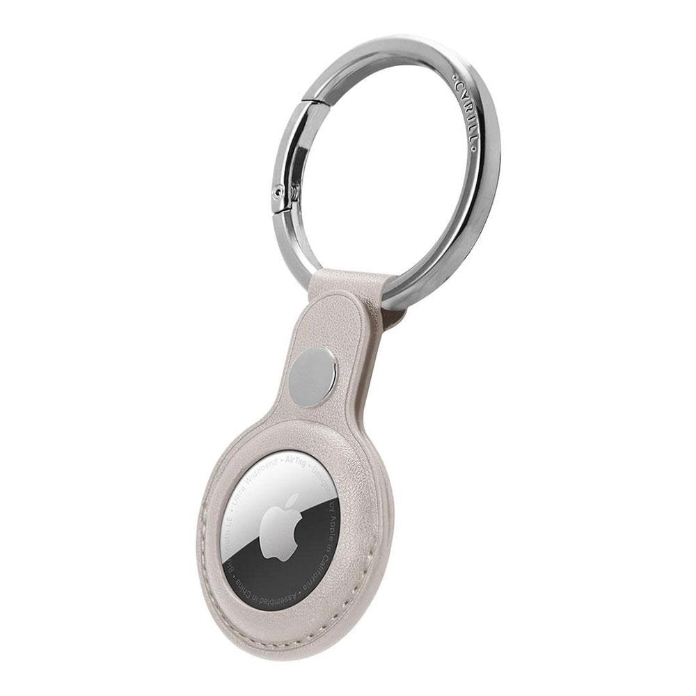 Spigen kryt Cyrill Basic Leather pre AirTag - Stone