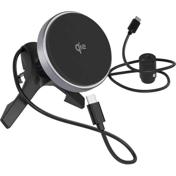 Epico UltraDrive Qi2 Alu Mag+ bezdrátová nabíječka do auta ED70 - černá