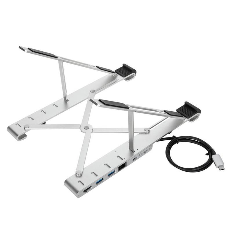 Targus Portable Laptop Stand with Integrated Dock - Silver
