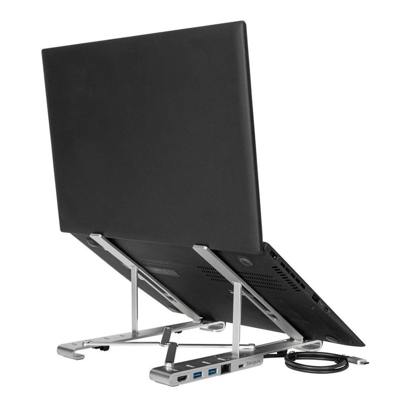 Targus Portable Laptop Stand with Integrated Dock - Silver