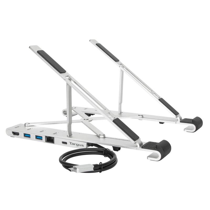 Targus Portable Laptop Stand with Integrated Dock - Silver