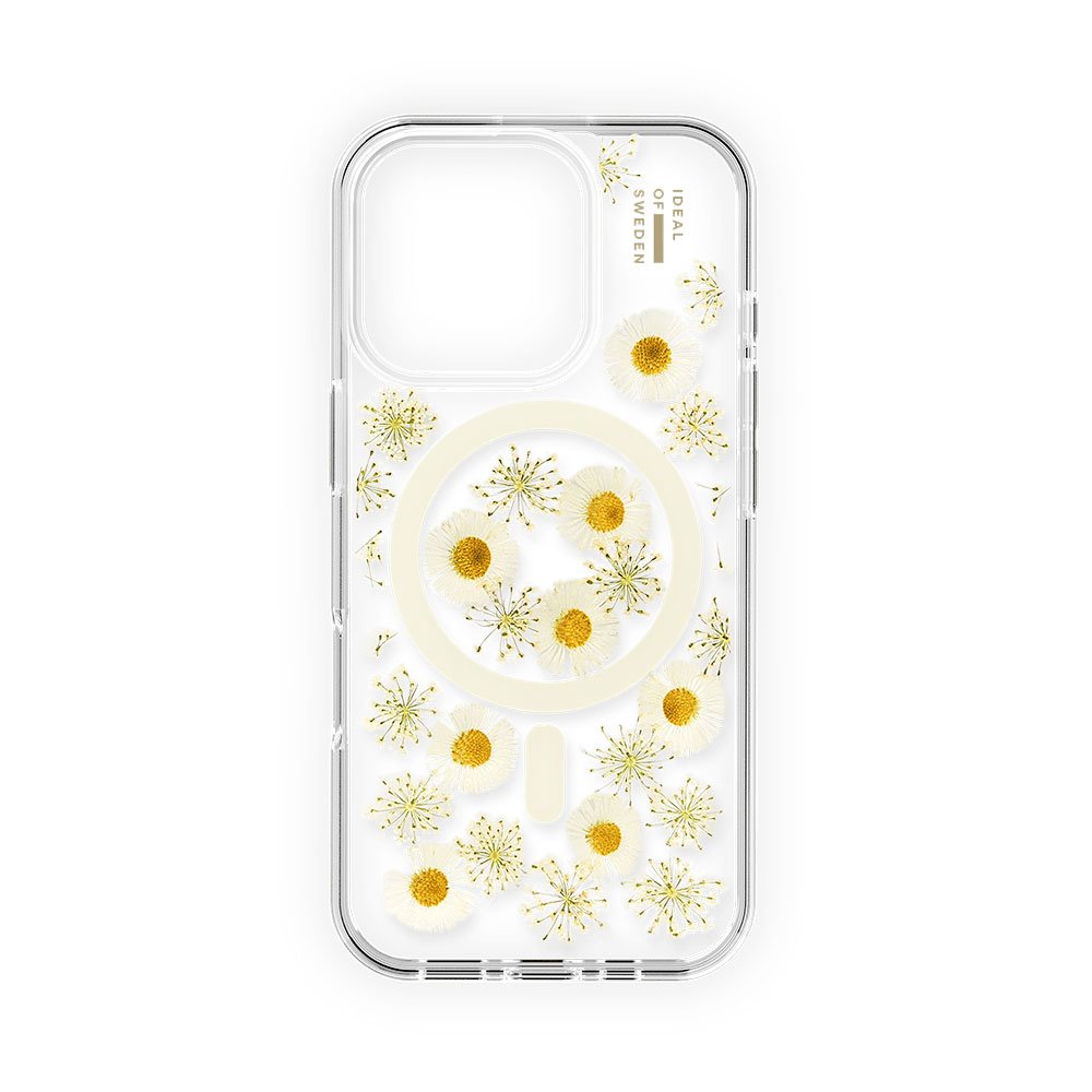 iDeal Fashion Clear Case MagSafe iPhone 16 Pro Daisy Bloom