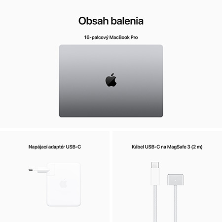 MacBook Pro 16" Apple M2 Pro 12C CPU 19C GPU 16GB 1TB Kozmický sivý SK *Používaný*