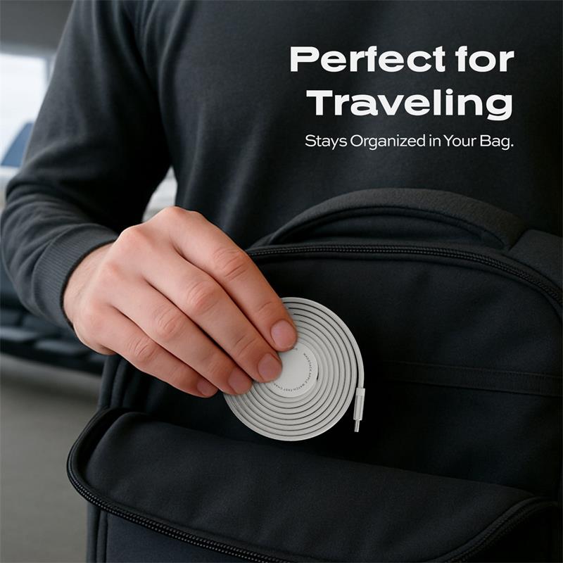 KeySmart Statik MagStack, nabijačka pre Apple Watch, USB-C, - biela (1m)